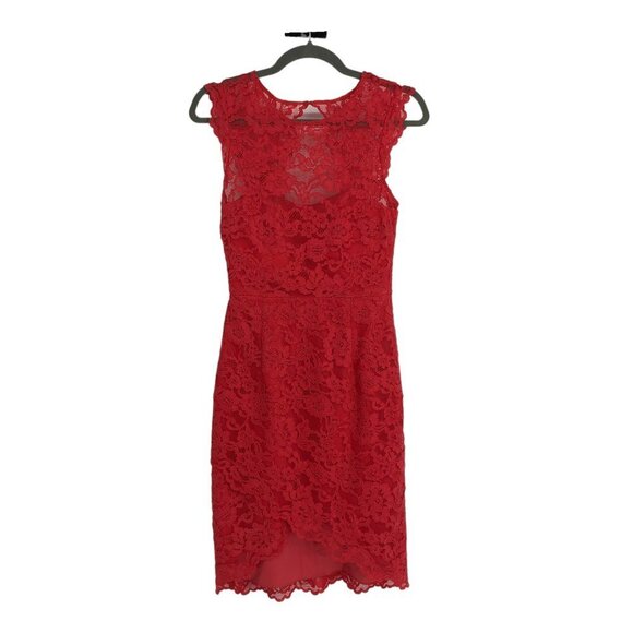NWT Ever New Red Woven Lace Zena Wrap Dress in Sahara  Red size 2 - Picture 2 of 16